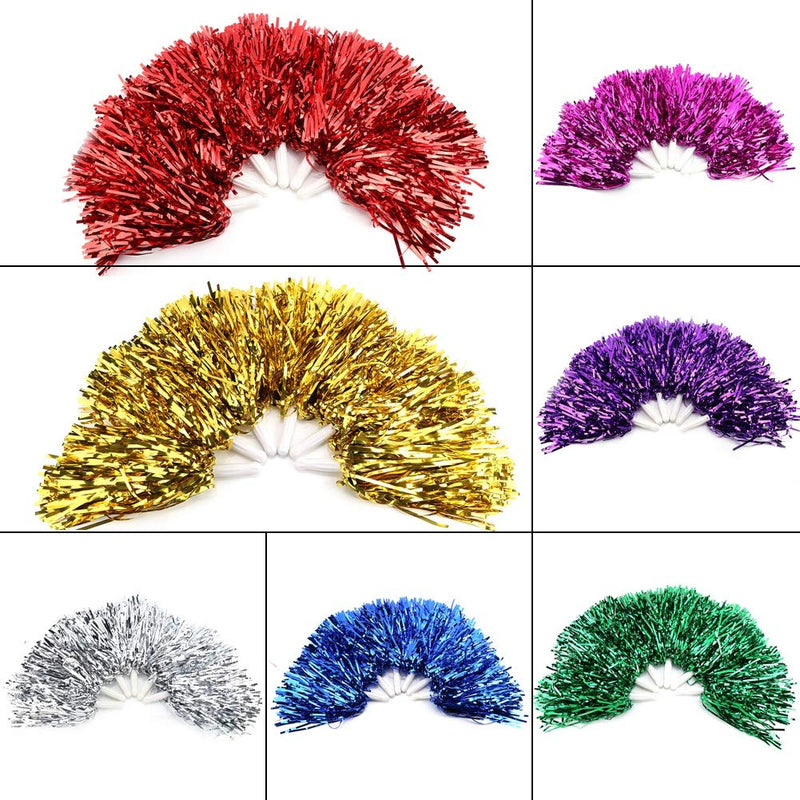[AUSTRALIA] - Dilwe Cheerleading Poms, PET Cheerleading Pom Poms with Handle for Cheering Sports Blue 