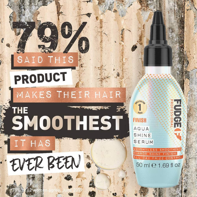 Fudge Professional Hair Serum, Aqua Shine Serum, Infused with Hyaluronic Acid, Frizz Control Water Serum For Smooth and Shiny Hair, 50 ml - BeesActive Australia