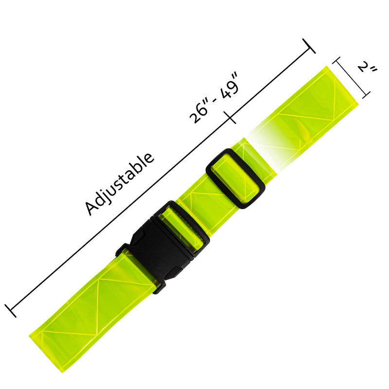 DASHGLOW - 2-4 Pack - Reflective Glow Belt Safety Gear, Pt Belt, for Running Cycling Walking Marathon Military 2 Pack - BeesActive Australia