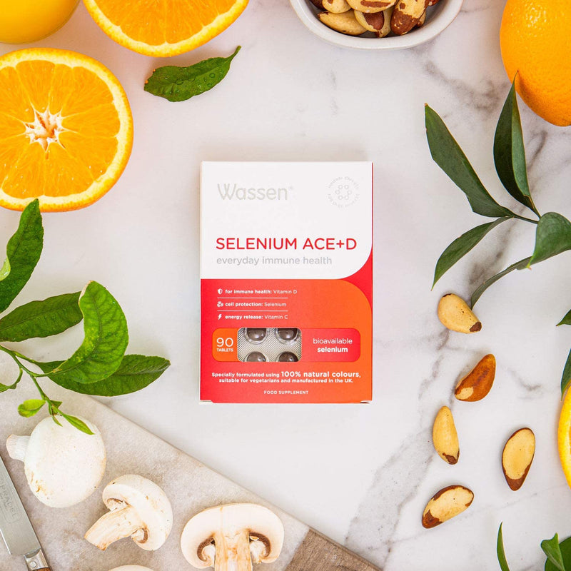 Wassen Selenium ACE+D Immune Health - Highly Bioavailable Selenium - With Vitamins A,C, D & E & Zinc - 90 Tablets - BeesActive Australia