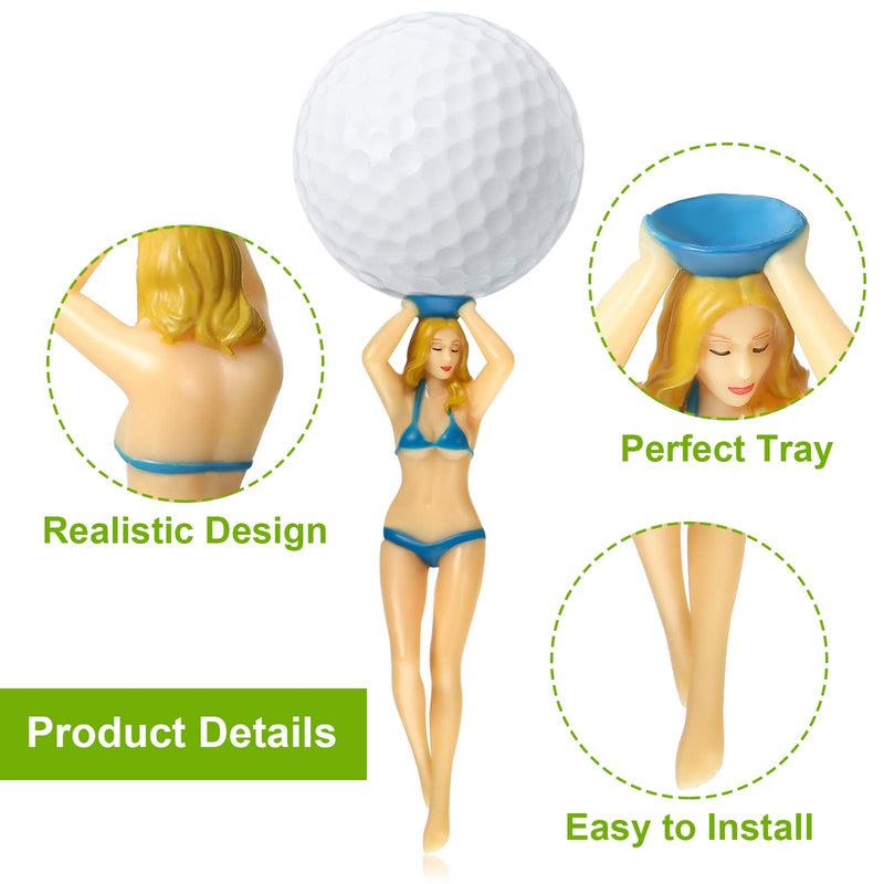 Sumind 6 Pieces Bikini Girl Golf Tees 76 mm/ 3 Inch Ladies Girl Golf Tees Plastic Pin-up Golf Tees Home Women Golf Tees for Golf Training Golf Accessories - BeesActive Australia