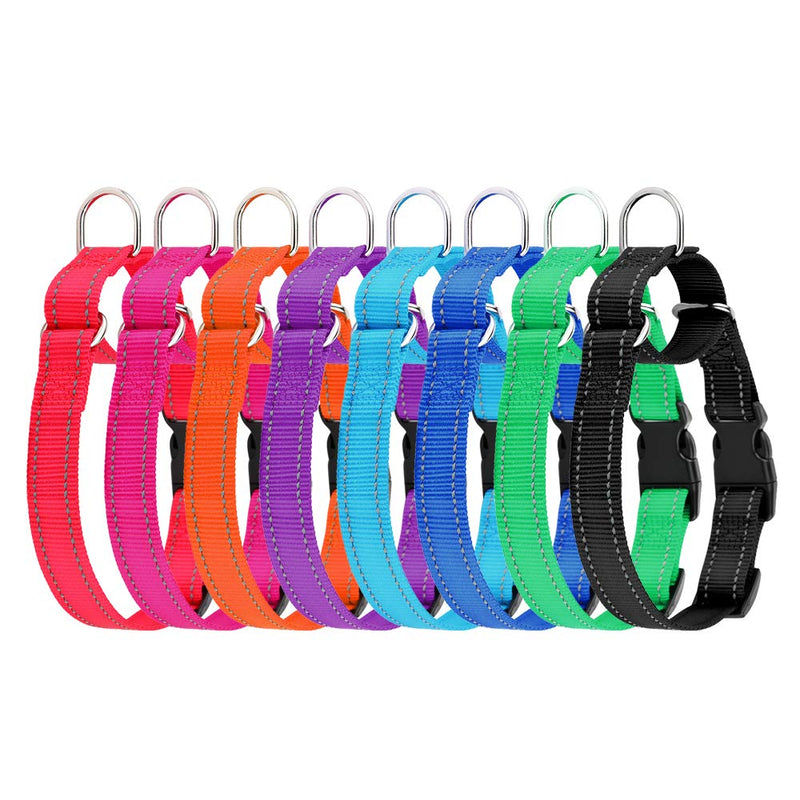 PLUTUS PET Reflective Martingale Collar with Quick Snap Buckle,No Pull Dog Choker Collar for Small Medium Large Dogs M:16"-20" Purple - BeesActive Australia