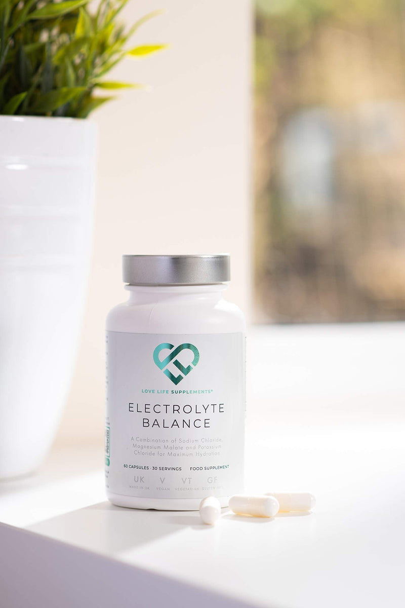 Electrolyte Balance | Electrolytes Tablets Sugar Free | 60 Capsules - 30 Servings | High Strength 1000mg Sodium Chloride, Magnesium & Potassium for Maximum Hydration | Keto Friendly | LL Supplements - BeesActive Australia