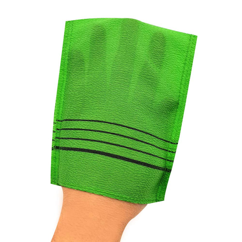 Genuine Korean Exfoliating Scrub Bath Mitten 20pcs -14 cm x 15 cm (5.5 inch x 5.9 inch) Green by Zombie Workers 20 Count (Pack of 1) - BeesActive Australia