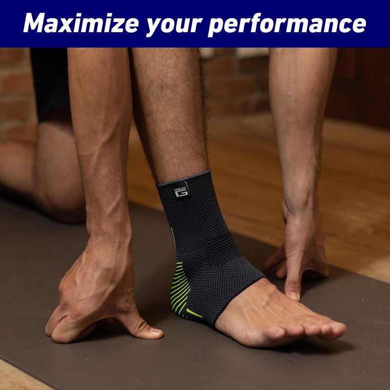 Neo-G Ankle Support Running – Sport Ankle Brace – Ankle Compression Support - Breathable, Lightweight, Elastic Ankle Bandage Support for Sprains, Strains, Weak Ankles, Injury Recovery, Joint Pain - M Medium: 20 – 23 CM/7.9 – 9.1 IN - BeesActive Australia