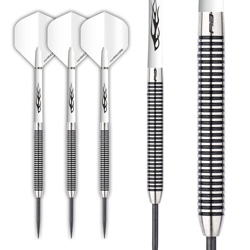 [AUSTRALIA] - RED DRAGON Pegasus Tungsten Steel Darts Set - 30 Gram - White Shafts, White Extra Thick Flights and Case 