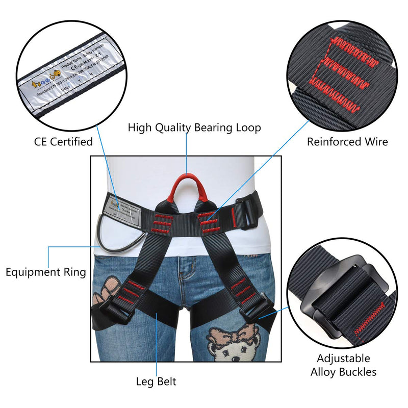 HeeJo Climbing, Rock Climbing, Half Body for Rappelling Fire Rescuing Tree Climbing Gear Zy01b - BeesActive Australia