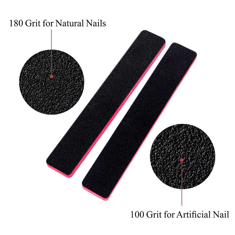 STfantasy Nail Files and Buffer Set Professional Fingernail Files Manicure Tools Natural Nails Kit 10Pcs - BeesActive Australia