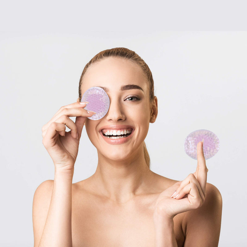 Cooling face mask & Eye Pads - Cool Gel Face Pack - Hot/Cold therapy Sinusitis Treatment - Soothing Ice Relaxation Decongestant - Migraine | Inflammation | Puffy Eyes | Headache | Hangover | Dry Eyes Pink - BeesActive Australia