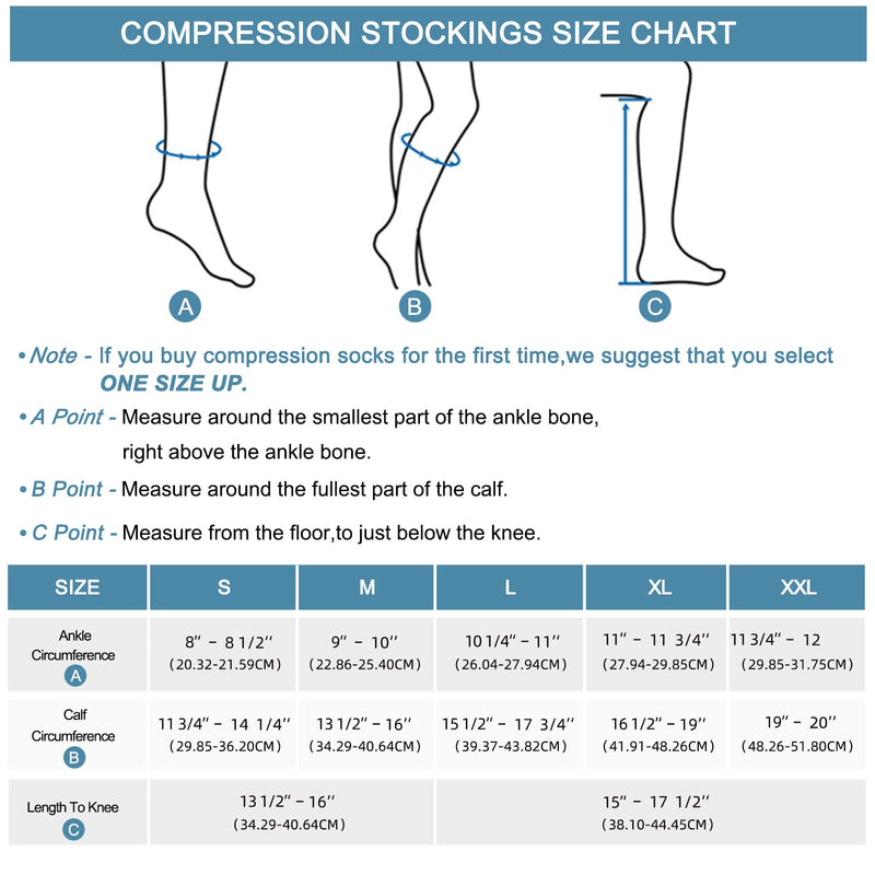 20-30 mmHg Compression Stockings for Women and Men Knee High Open Toe Beige X-Large - BeesActive Australia