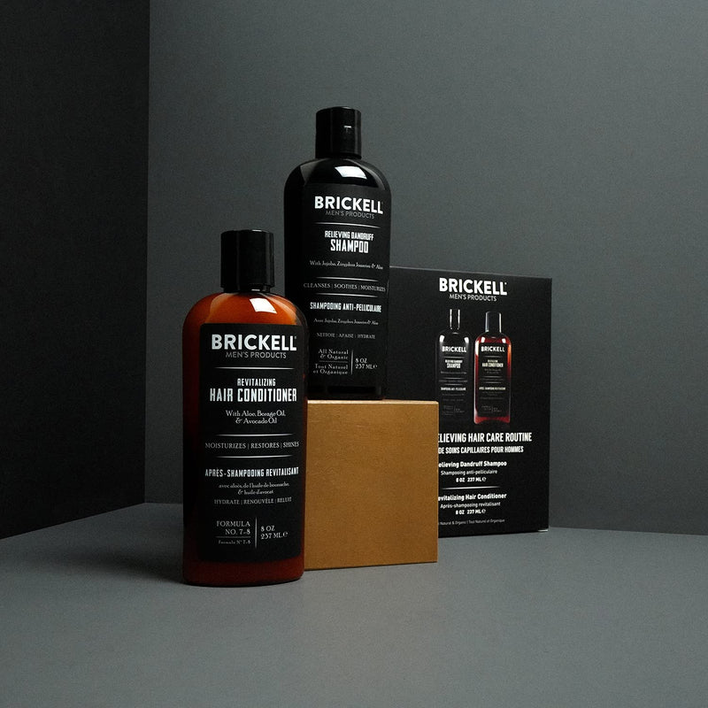 Brickell Men’s Daily Relieving Hair Care Routine, Dandruff Shampoo and Conditioner Set For Men, All Natural and Organic, Scented - BeesActive Australia