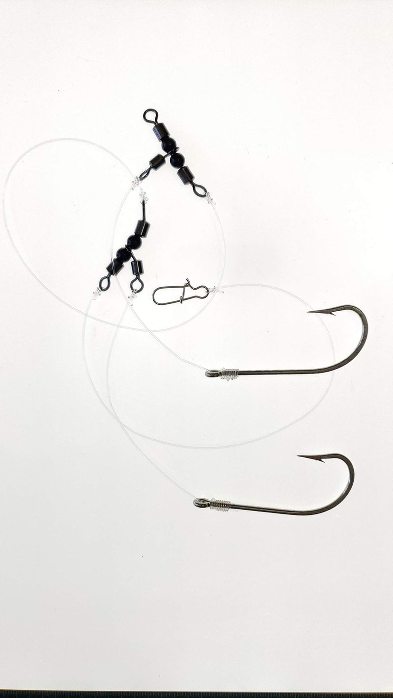 Thundermist Lure Company #4A Salt Water Game Fish Sea Bass/Striper/Fluke/Flounder/Blues/Sea Trout T-Turn Bait Rig, Clear - BeesActive Australia