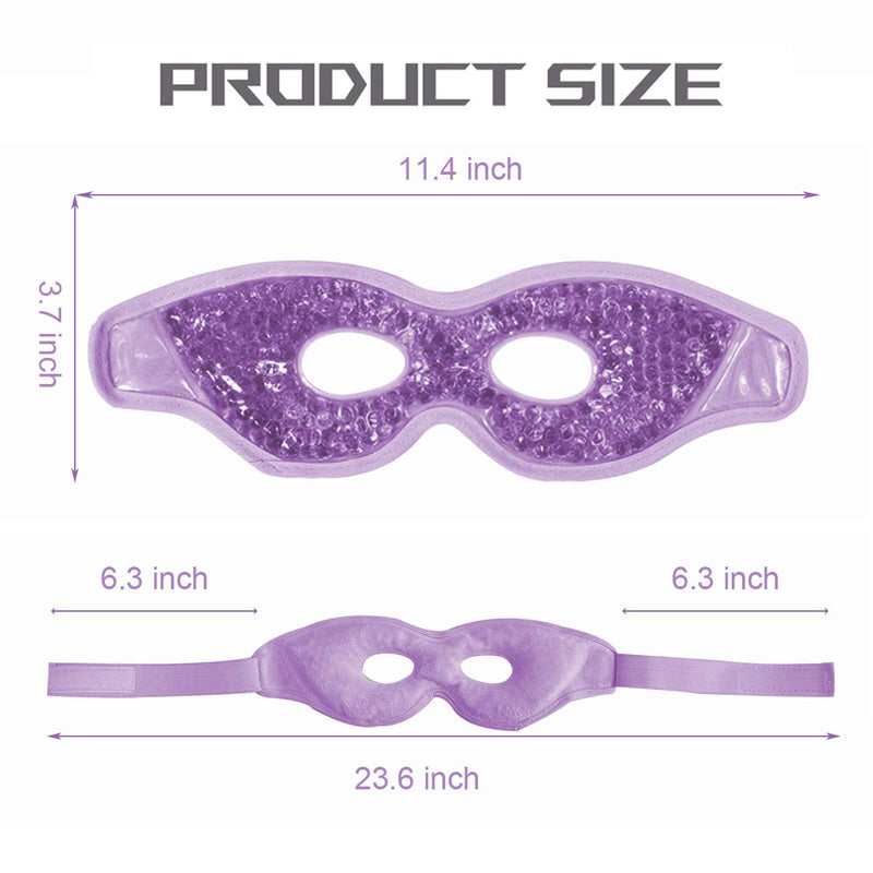 Permotary 2PCS Gel Eye Mask Reusable Hot Cold Compress Pack Eye Therapy ,Therapeutic Gel Eye Spa Pad for Puffiness /Dark Circles/Eye Bags/Dry Eyes/Headaches/Migraines/Stress Relief-Purple&Pink Purple&Pink - BeesActive Australia