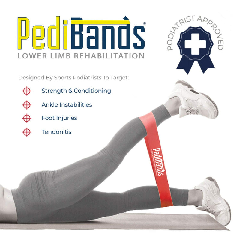 PediBands® - Resistance Therapy Band / Exercise Band for Strength & Conditioning / Lower Limb Rehabilitation Black - X Heavy / 25 - 30lbs - BeesActive Australia