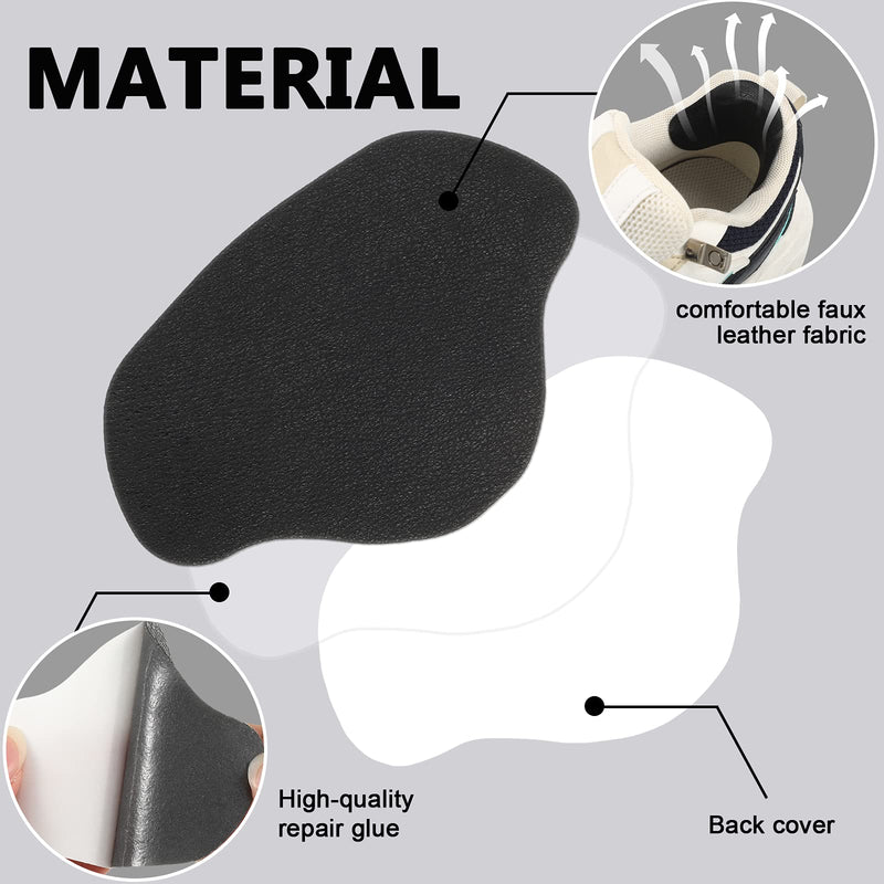 Boyiee 8 Pairs Shoe Heel Repair Patch Kit Shoe Sneaker Hole Repair Patch Self-Adhesive Shoe Heel Wear Hole Prevention Patch Insert for Most Types of Shoes and Seats, Large and Small - BeesActive Australia