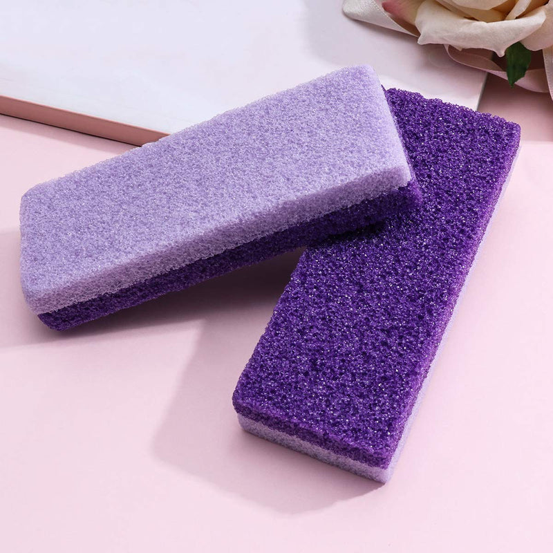 HEALIFTY 2Pcs Foot Pumice Stone Exfoliator Pedicure File Block Callus Remover Scrubber (Purple) - BeesActive Australia