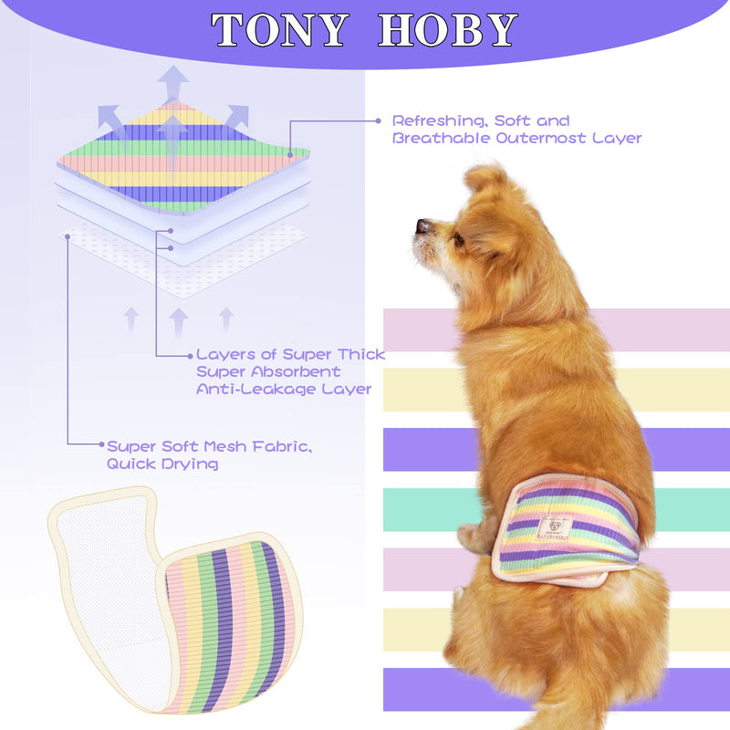 TONY HOBY Male Dog Diapers, Washable Male Dog Belly Band, Reusable Male Dog Wrap Small - BeesActive Australia