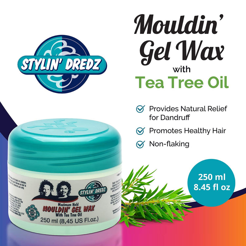 Stylin' Dredz Moulding Gel Wax with Tea Tree Oil Hair Care 250 ml (Single) 250 ml (Pack of 1) - BeesActive Australia