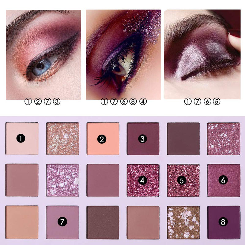 UCANBE 18 Colors Aromas New Nude Eyeshadow Palette Long Lasting Multi Reflective Shimmer Matte Glitter Pressed Pearls Eye Shadow Makeup Pallet - BeesActive Australia