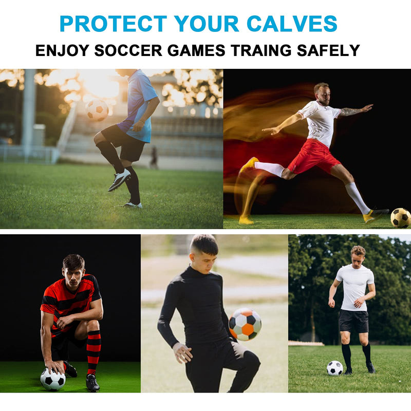 Soccer Shin Guards for Kids Youth, Shin Guard and Shin Guard Sleeves for Boys and Girls for Football Games EVA Cushion Protection Reduce Shocks and Injuries C-Blue03+Black03 Large - BeesActive Australia