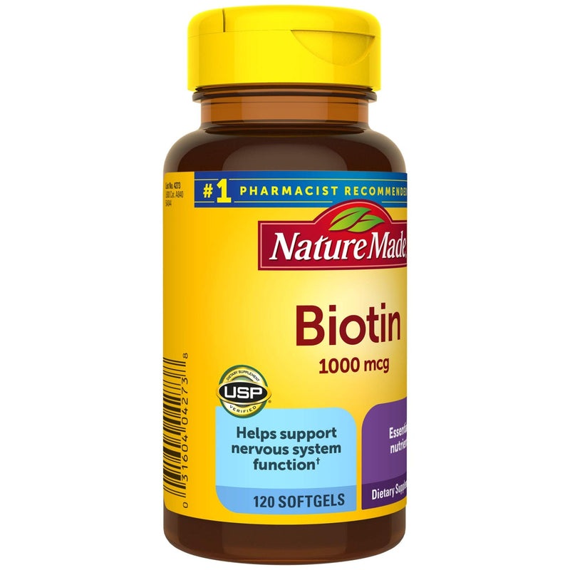 Nature Made Biotin 1000 mcg Softgels, 120 Count 120 Count (Pack of 1) - BeesActive Australia