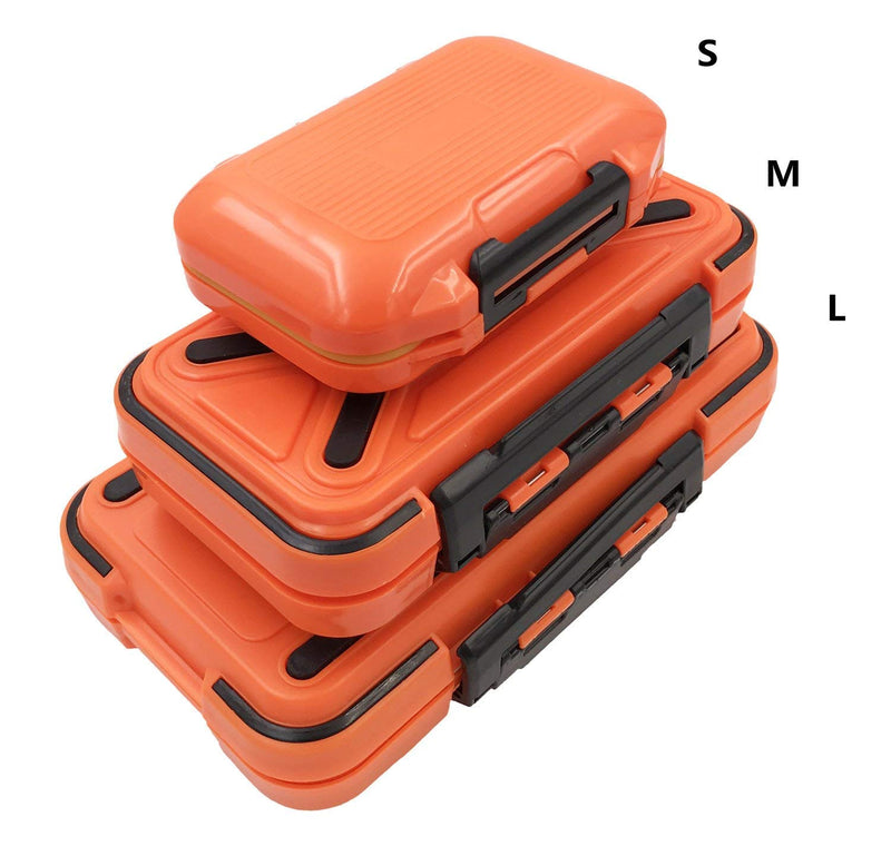 [AUSTRALIA] - Milepetus Waterproof Fishing Lure Box Spoon Hooks Baits Storage Tackle Box Containers for Casting Fishing Fly Fishing,Large/Medium/Small Lure Case Available Orange-Medium 