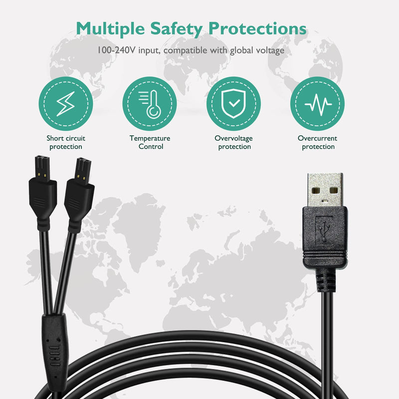 for Petsafe Collar Charger Replacement, Lnauy Power Cable Compatible with PetSafe Remote Trainer and Lite Remote Trainer 100/300/600 and 900 Yard Models USB Adaptor Cord - BeesActive Australia
