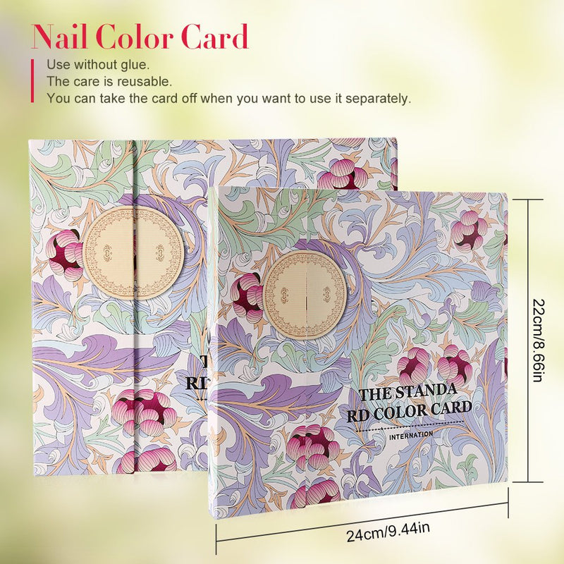 Nail Color Card, Nail Color Display Chart Book Nail Polish Gel Color Display Card Nail Art Showing Board(#1) #1 - BeesActive Australia