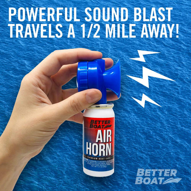 [AUSTRALIA] - Air Horn for Boating Safety Canned Boat Accessories | Marine Grade Airhorn Can and Blow Horn or Compressed Horn Refills 1.4 oz With Horn 