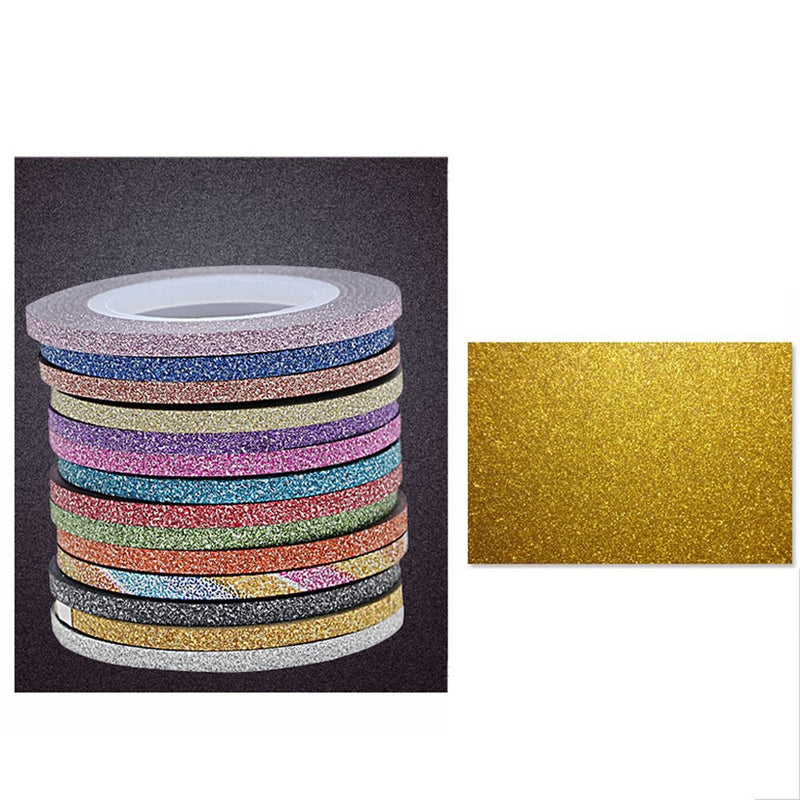 Oceaneshop 14 Colors/Gold&Silver Set Women DIY Rolls Decoration 1/2/3mm Tape Stickers Nail Art Striping Line 2mm 14 Colors Set - BeesActive Australia