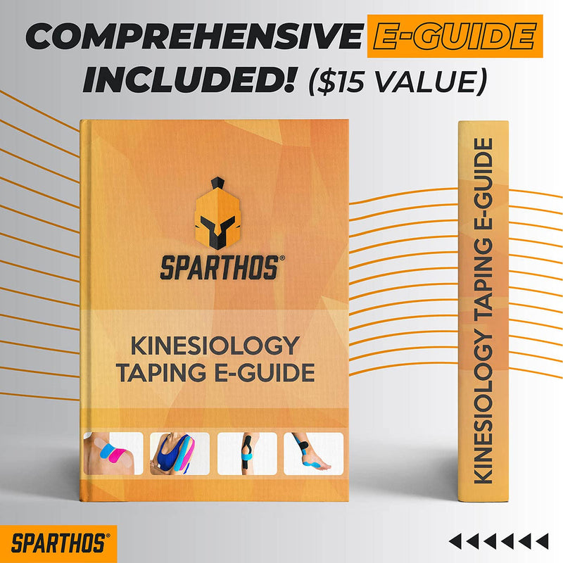 Sparthos Kinesiology Tape - Incredible Support for Athletic Sports and Recovery - Free Kinesiology Taping Guide! - Uncut 2 inch x 16.4 feet Roll i) Wild Pink + FREE Taping Guide - BeesActive Australia
