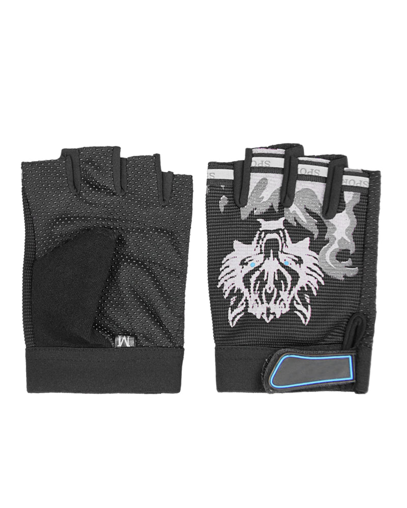 Kids Half Finger Sports Gloves with Grip - Non-Slip Gel Monkey Bar Glove, Protective Dirt Bike, Cycling, Fishing, Climbing, Gymnastics Glove for Boys Girls Black - BeesActive Australia