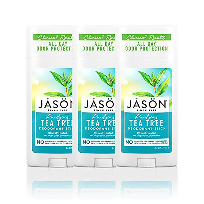 Jason Aluminum Free Deodorant Stick, Purifying Tea Tree, 2.5 Oz (Pack of 3) - BeesActive Australia