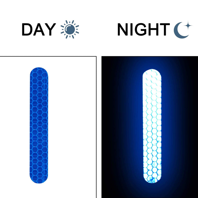 TOMALL Self-Adhesive Night Reflective Stickers Waterproof Warning Strip Compatible with Ninebot Max G30 Electric Scooter Decoration Accessories Blue - BeesActive Australia