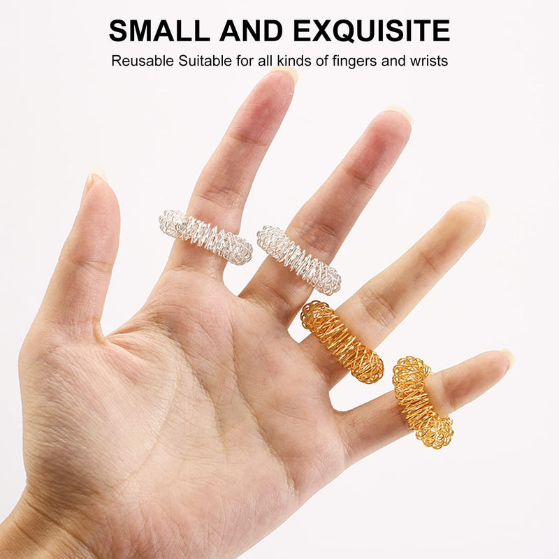 16pcs Massage Rings with 2pcs Acupressure Clips, Migraine Relief Shiatsu Clips, Promoting Blood Circulation, Stress Relief. - BeesActive Australia