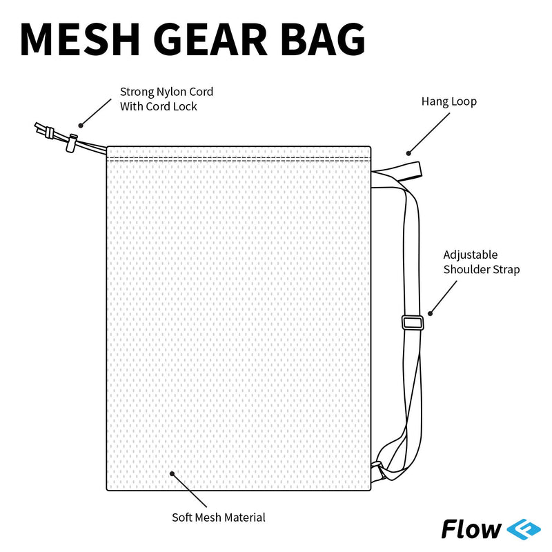 Flow Mesh Gear Bag - Drawstring Swim Bags for Swimming Equipment Available in 8 Awesome Designs Beat Street - BeesActive Australia