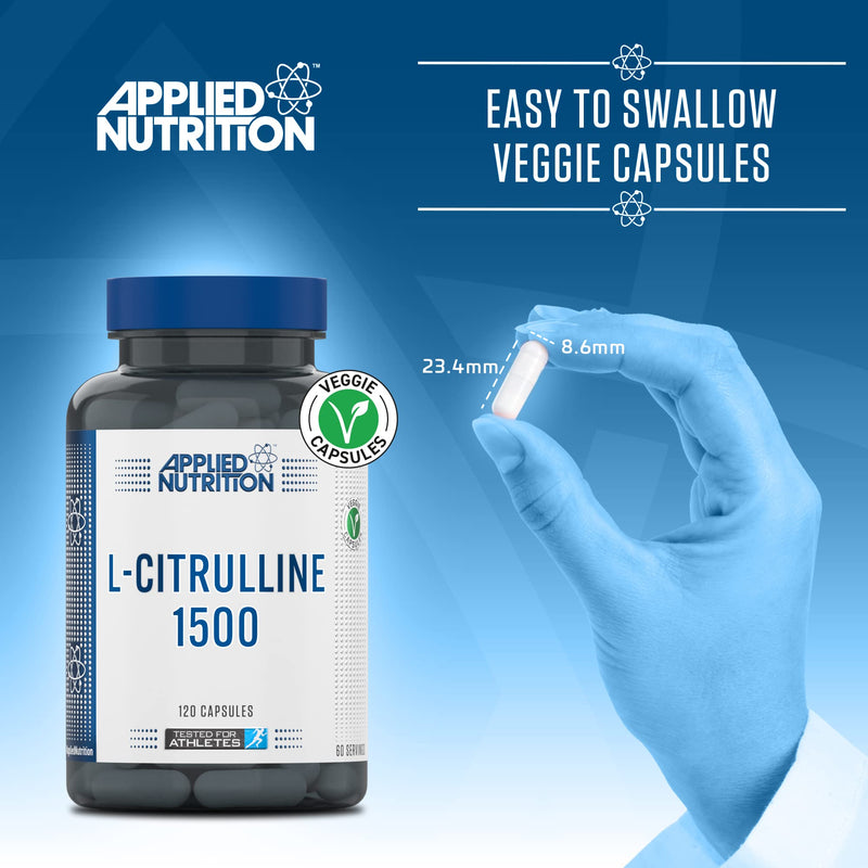 Applied Nutrition L-Citrulline 1500-1500mg L Citrulline Per Serving, Citrulline Capsules for Muscle Pump, Muscle Recovery Supplement, Increases Levels of L-Arginine and Nitric Oxide - 60 Servings - BeesActive Australia