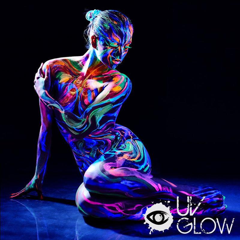 UV Glow Blacklight Face and Body Paint 0.34oz - Set of 7 Tubes - Neon Fluorescent - BeesActive Australia