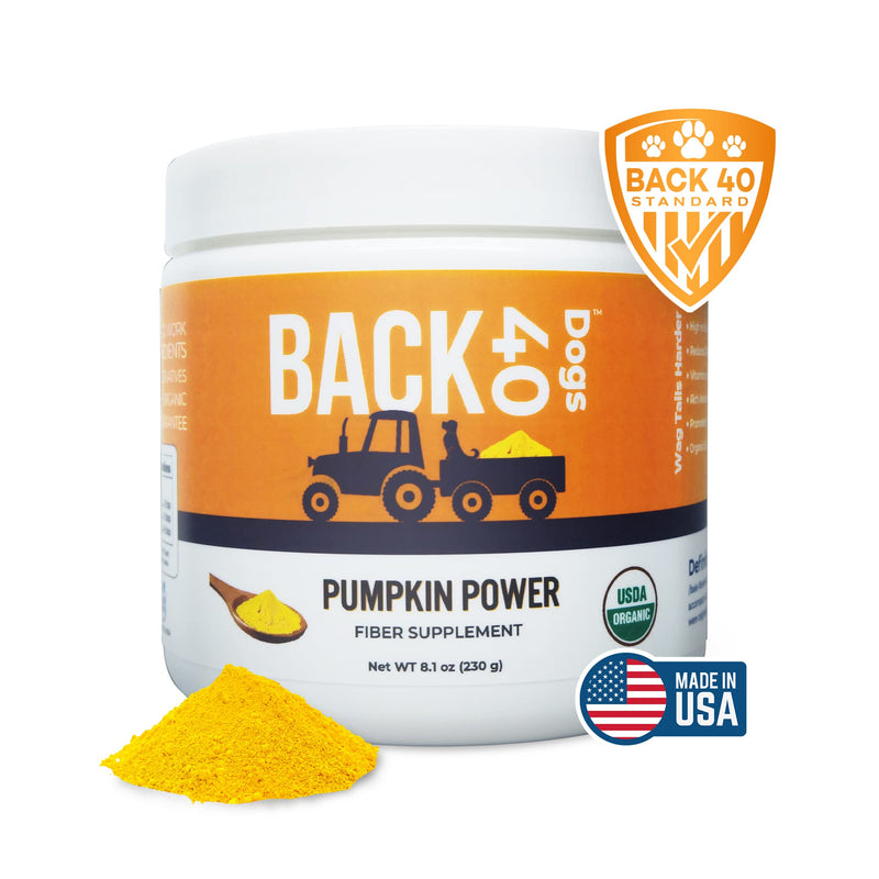 Back 40 Dogs - Natural Powdered Pumpkin for Dogs, Dog Multivitamin, Dog Vitamins for Digestive Health, Fiber Support with Vitamins A, C & E, 8.1 Oz - BeesActive Australia