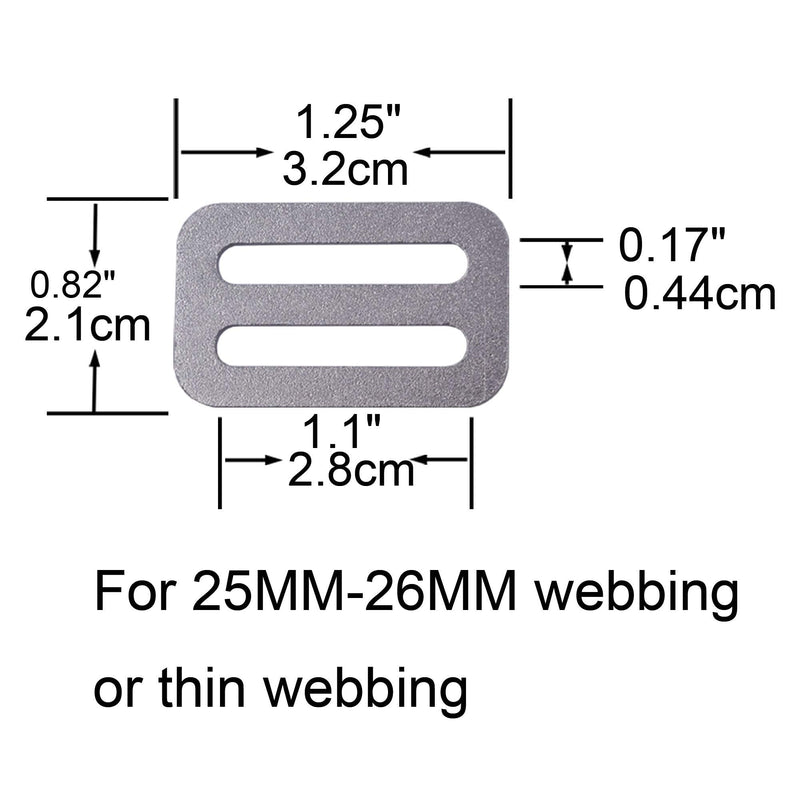 YYST 304 Stainless Steel Triglides Sliders for 1" Straps,10 / PK - BeesActive Australia