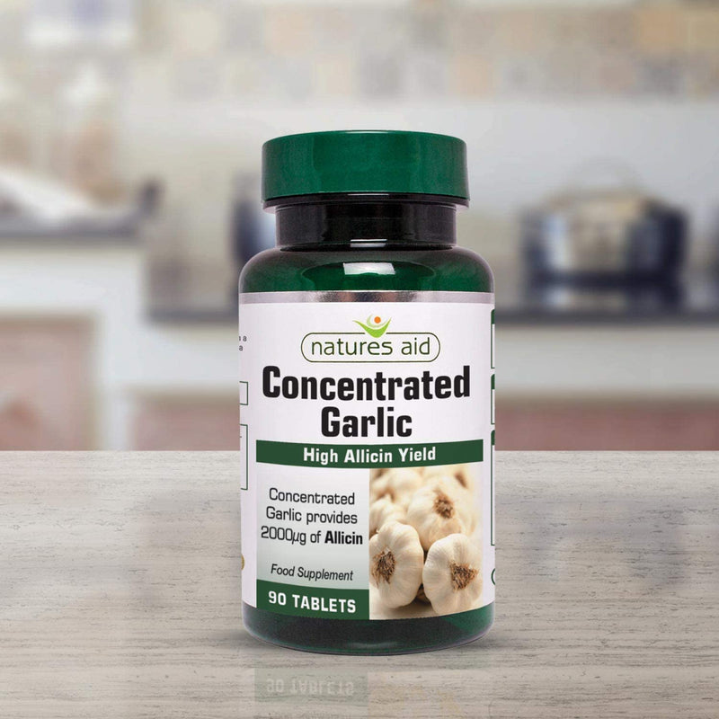 Natures Aid Garlic Concentrated 2000ug - Pack of 90 Tablets Garlic Concentrated 2000ug, Pack of 90 Tablets - BeesActive Australia