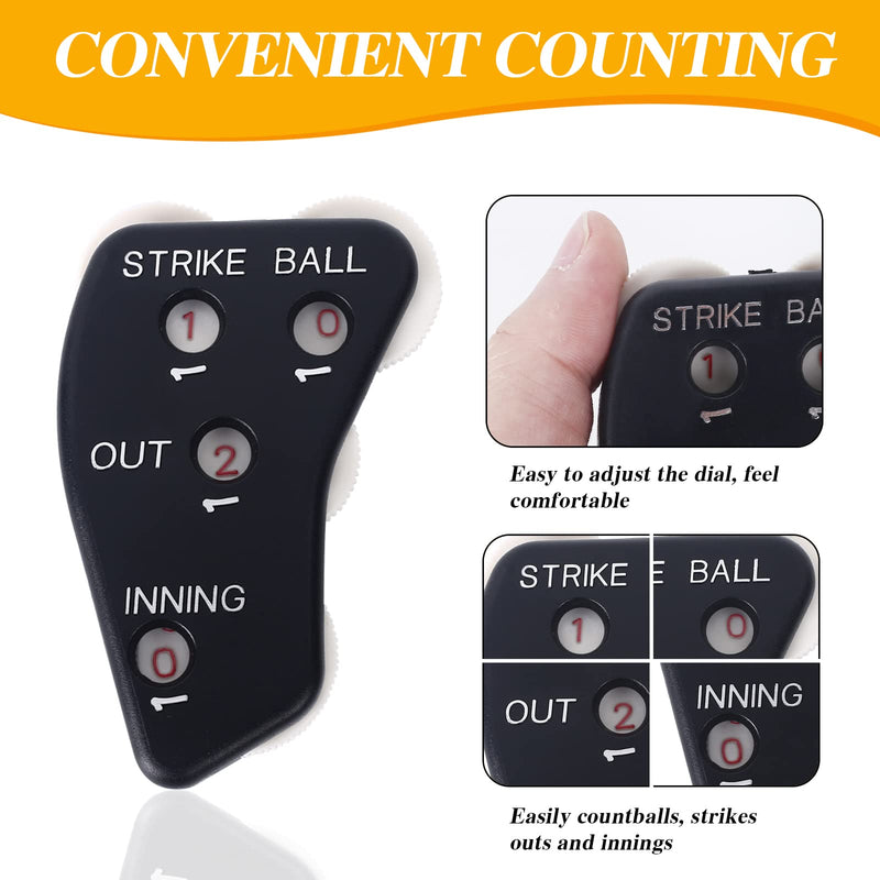 Vefungyan Umpire Indicator Baseball 4 Wheel: Umpire Counter Clicker and Whistle Outs Innings Balls and Strike Clicker for Softball - BeesActive Australia