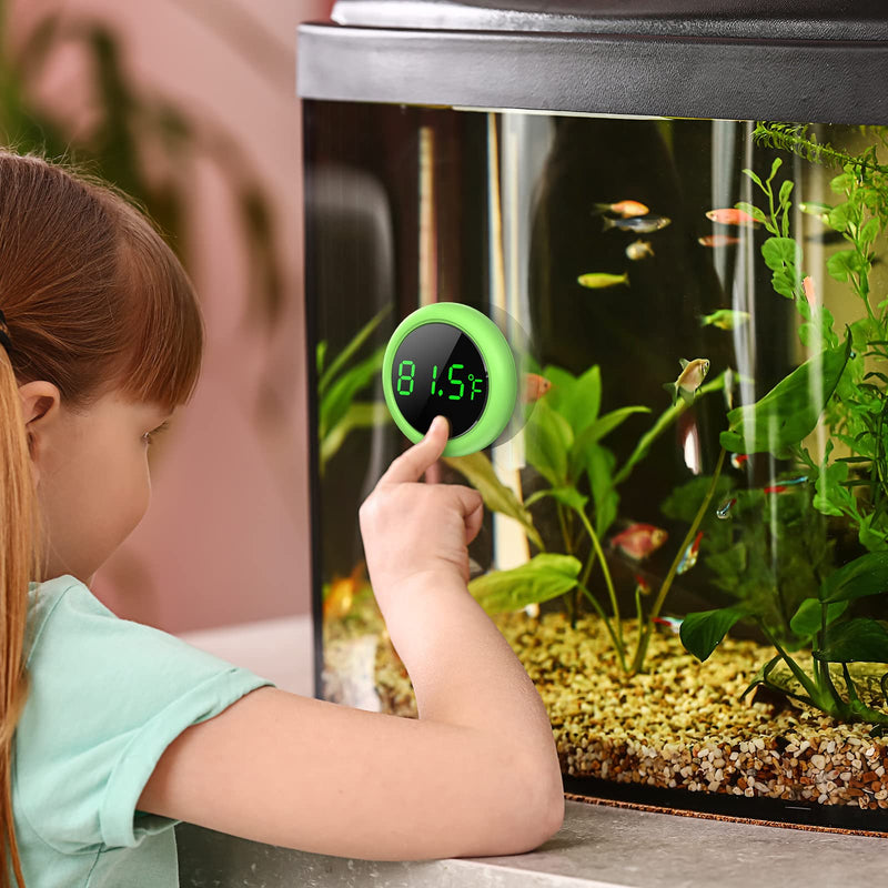 LED Aquarium Thermometer, PAIZOO 5S Refresh Speed Touch Screen Fish Tank Accurate Temperature Sensor, Wide Range of Displayed, Energy-Saving & Stick-on Thermometer for Aquariums, Glass Containers - BeesActive Australia