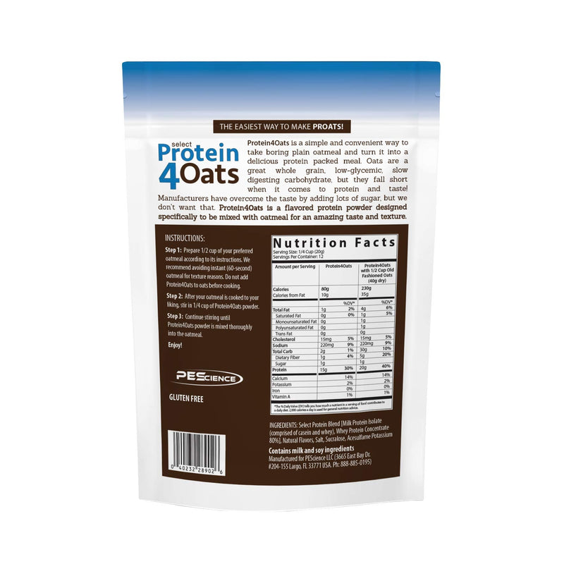 PES Protein 4 Oats Vanilla 12 Serving, 246 g - BeesActive Australia
