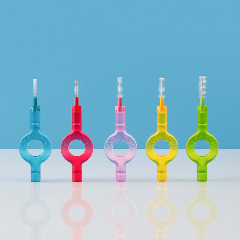 Curaprox CPS 09 Prime Refill Interdental Brushes, Yellow, 8 Count - 8 x 0.9mm - 4mm Internal Toothbrushes. - BeesActive Australia