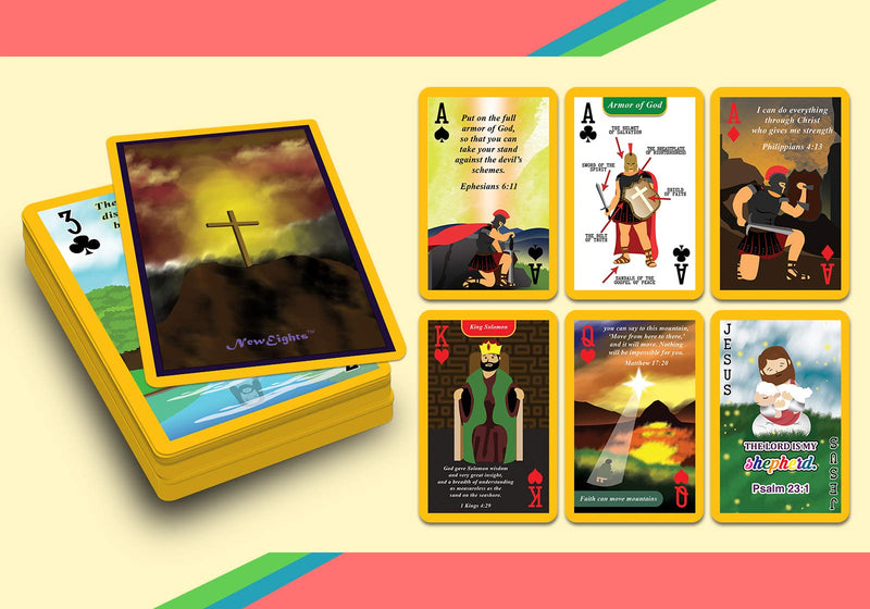 NewEights Popular Bible Memory Verses Card Series (2-Deck) Bible Scriptures Playing Cards (2-deck) - BeesActive Australia