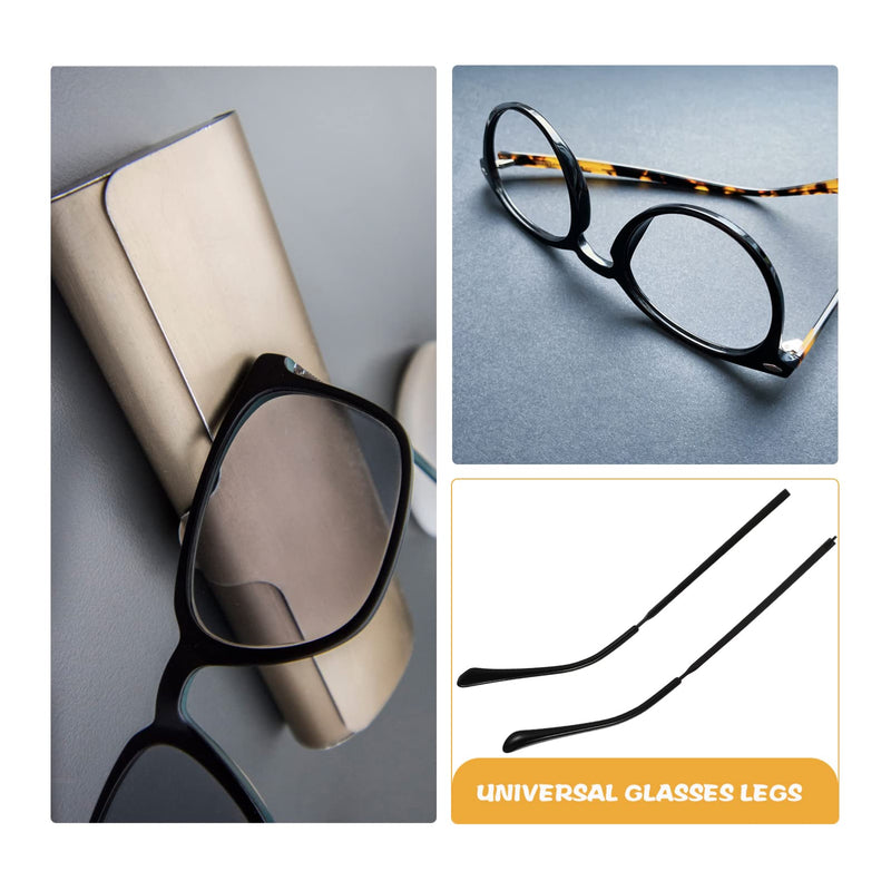 POPETPOP Eyeglasses Arm Leg- Metal Glasses Replacement， Metal Glasses Temple for Reading Glasses Sunglasses Myopia Glasses Replacement Black - BeesActive Australia