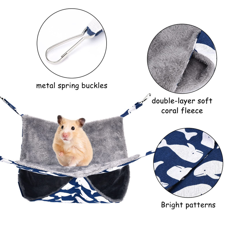 XINRUI 2 Pack Ferret Rat Hammock, Guinea Pig Cage Accessories,13.7x13.7 Inches,Pet Cage Hanging Bunkbed Hammock for Small Animals,GuineaPig,Ferret,Kitten,Squirrel,Chinchilla,Rat,Parrot - BeesActive Australia