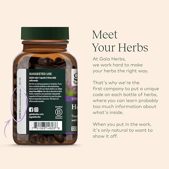 Gaia Herbs, Holy Basil Leaf, 120 Vegetarian Liquid Phyto-Caps - BeesActive Australia