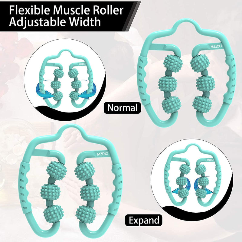 MZDXJ fit Roller pro,Six-Round Upgrade Version, Trigger Point Muscle Roller for Calves, Leg, Arms, Tennis Elbow and Golfer Elbow (Green) Green - BeesActive Australia